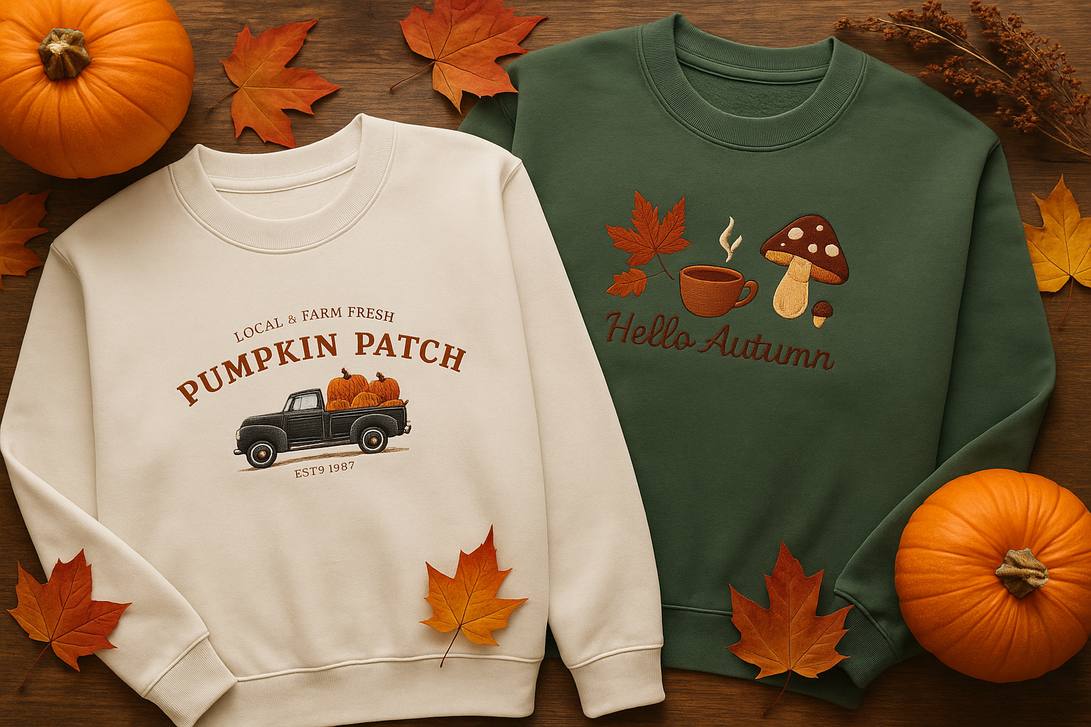 Collection d'automne alce broderie
