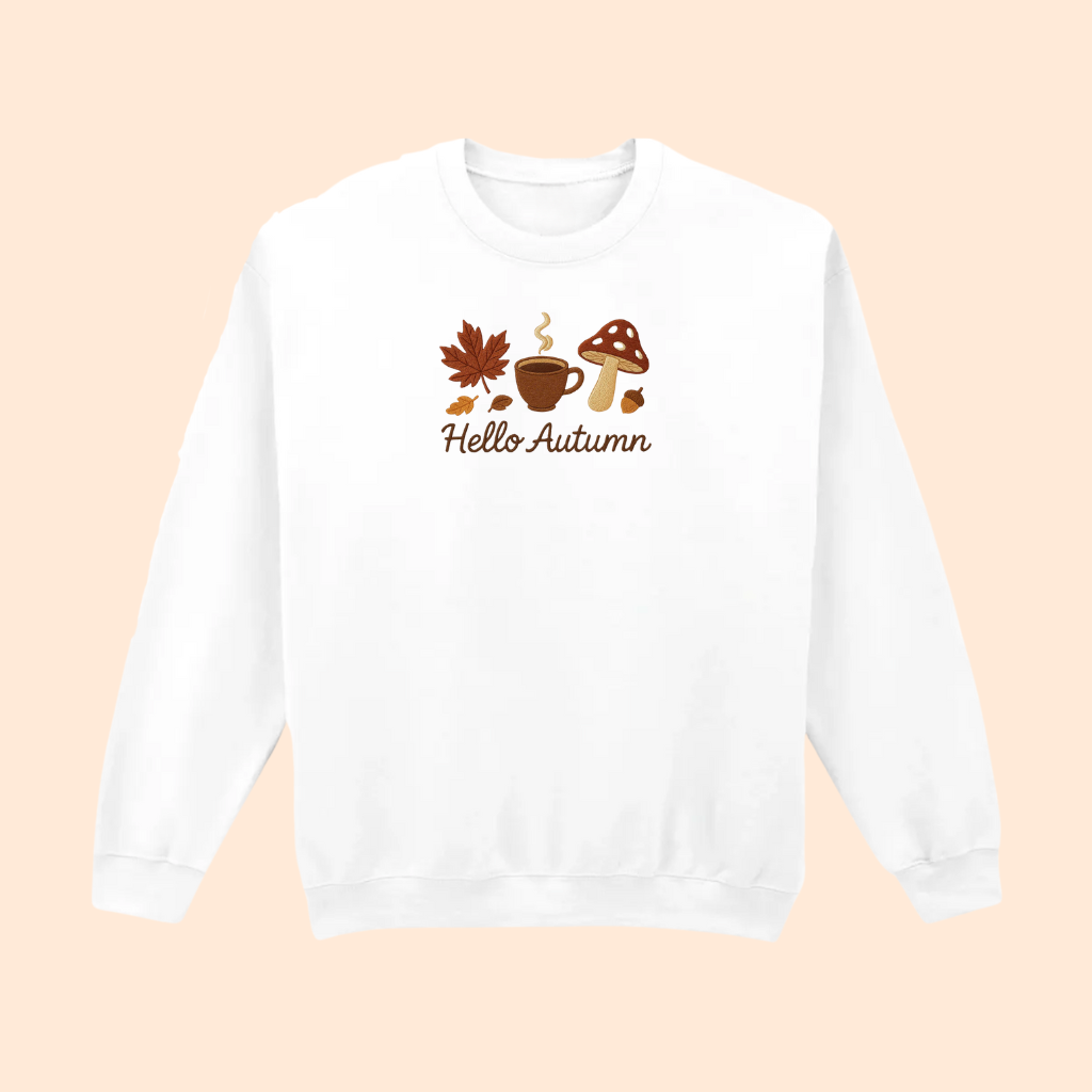 Sweatshirt brodé Hello Autumn