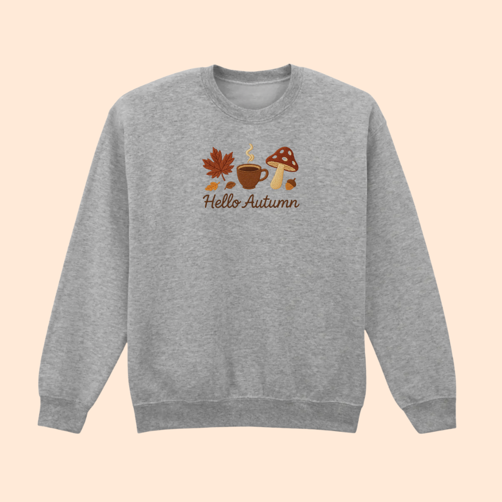 Sweatshirt brodé Hello Autumn