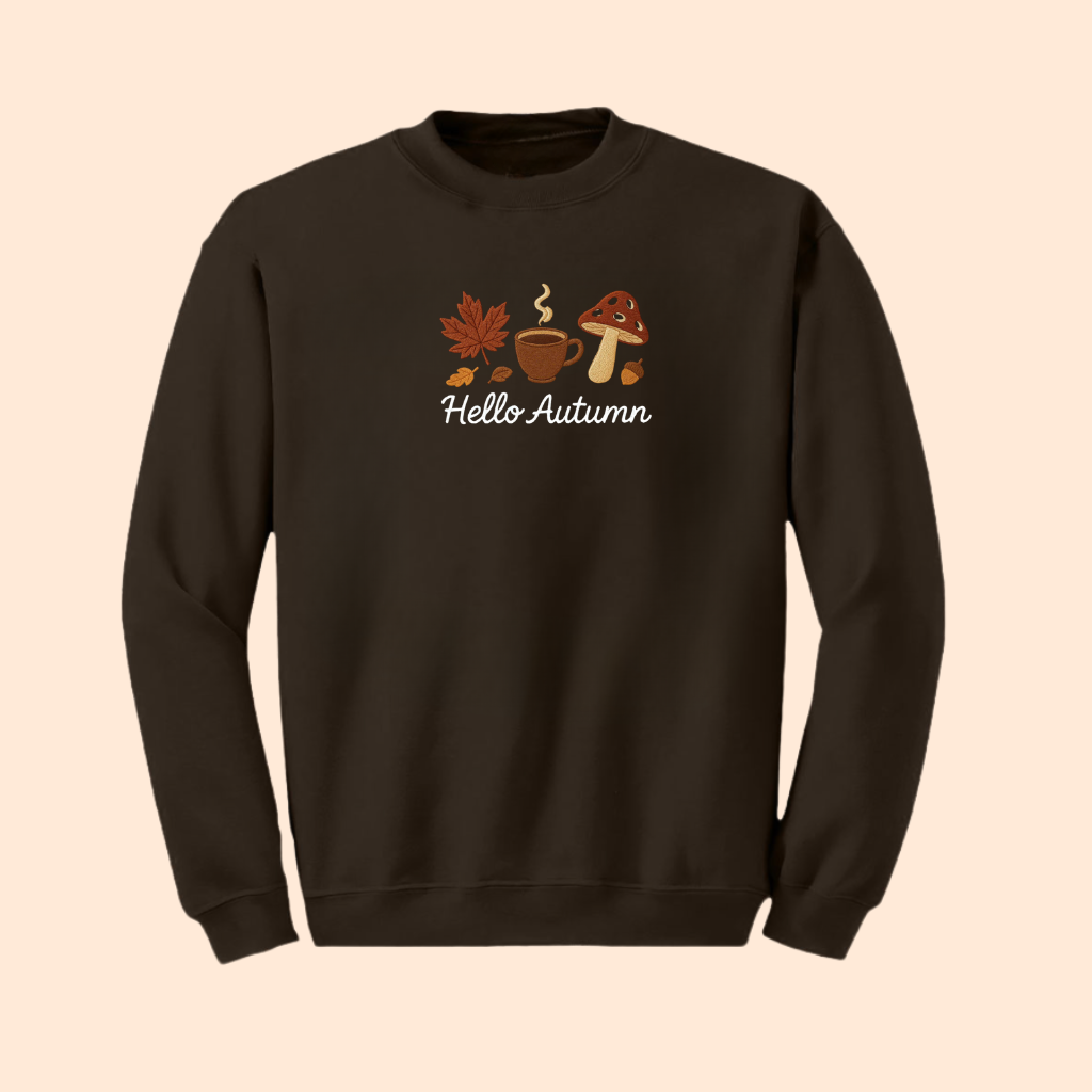 Sweatshirt brodé Hello Autumn