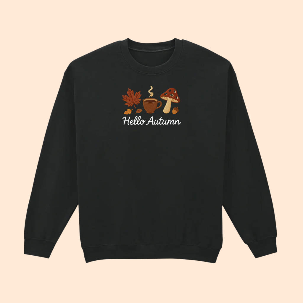 Sweatshirt brodé Hello Autumn