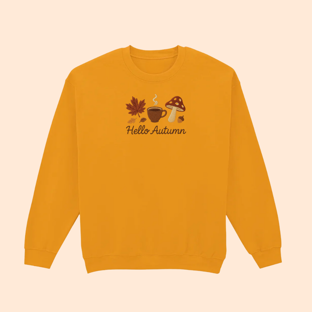 Sweatshirt brodé Hello Autumn