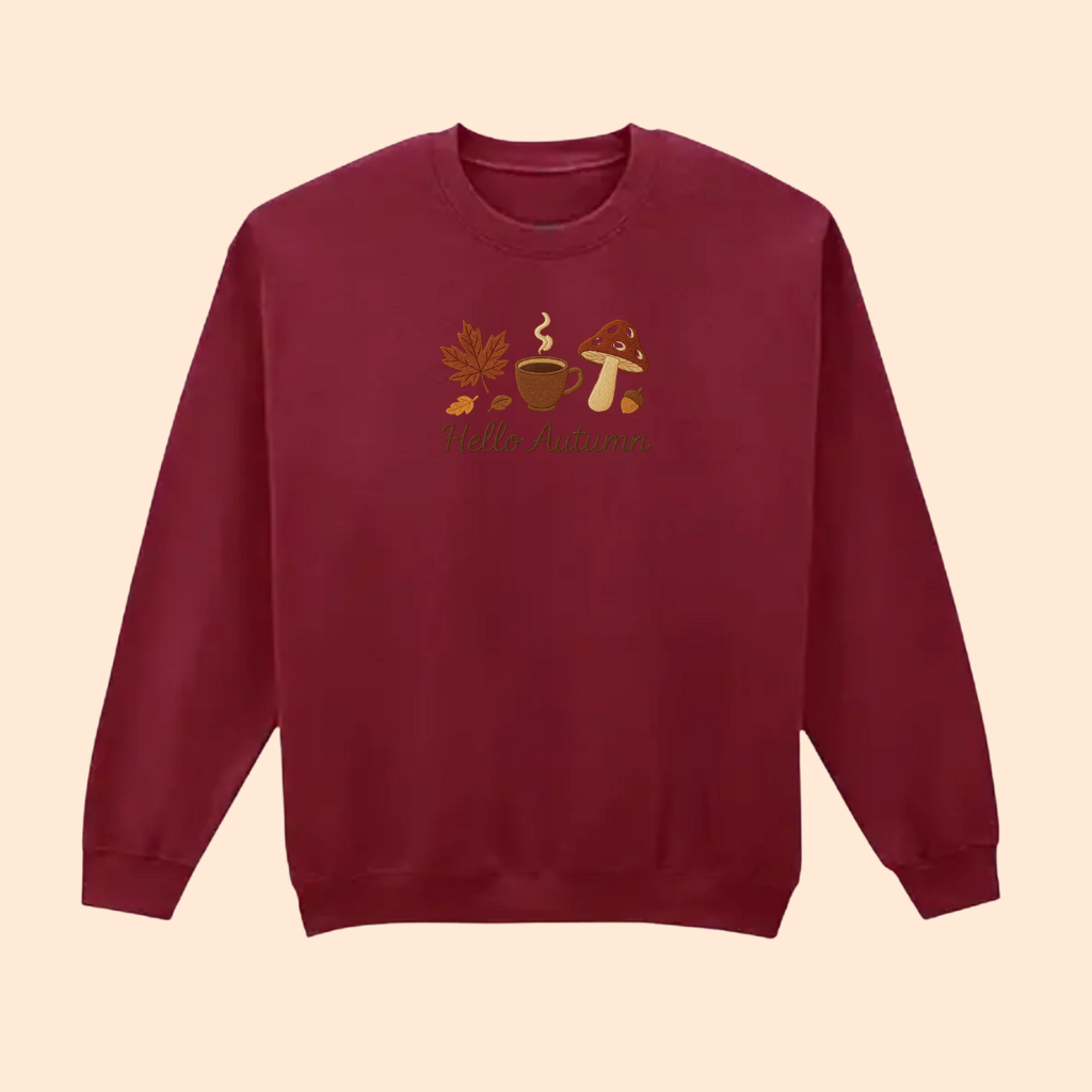Sweatshirt brodé Hello Autumn