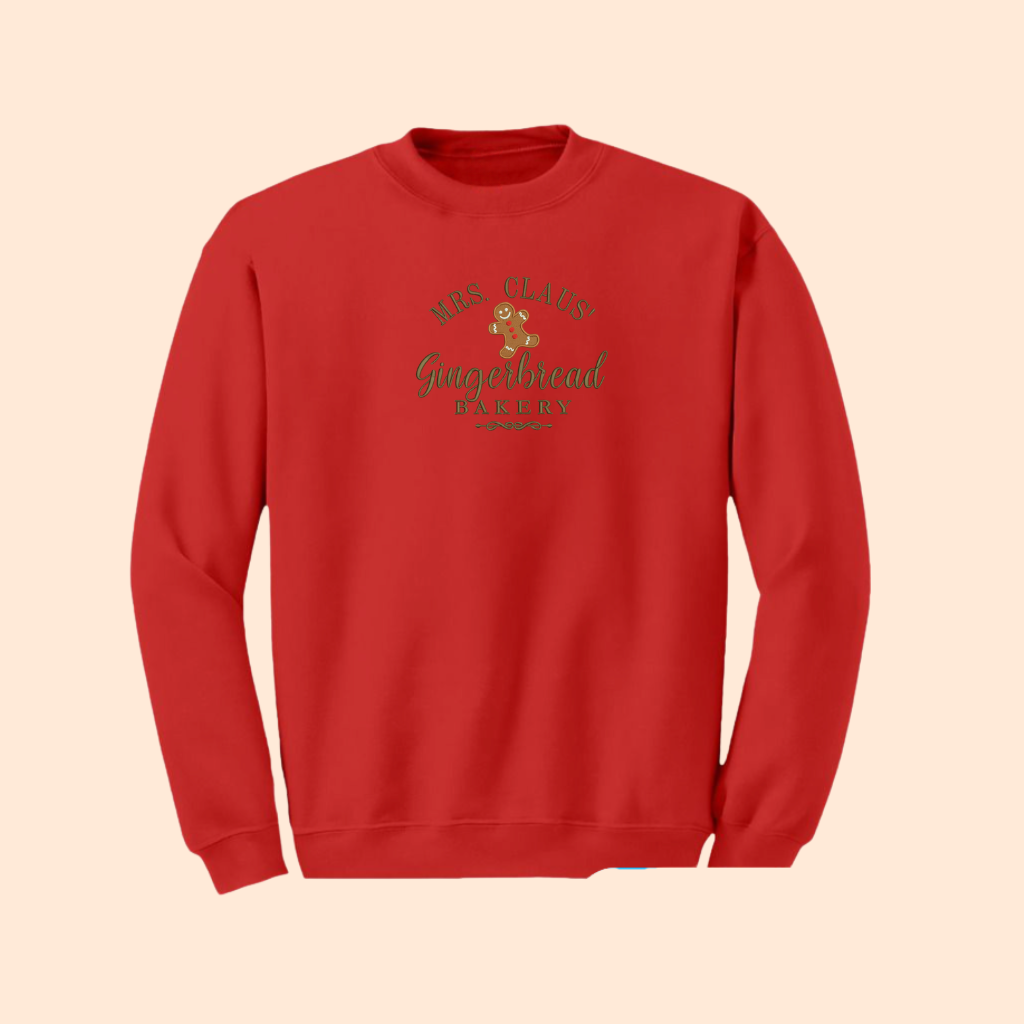 Sweatshirt brodé pain d'épice
