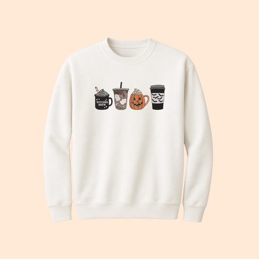 Sweatshirt brodé autumn drink