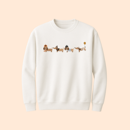 Sweatshirt brodé chiens d'halloween