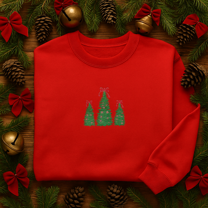 Sweatshirt brodé trio sapin