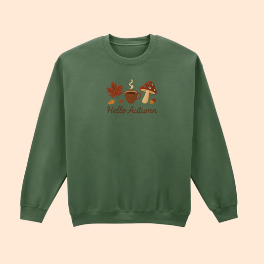 Sweatshirt brodé Hello Autumn