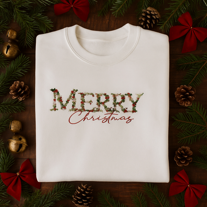 Sweatshirt brodé Merry Christmas