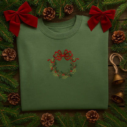 Sweatshirt brodé couronne de fêtes