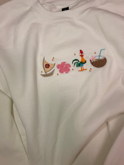 Sweat-shirt brodé Vaiana
