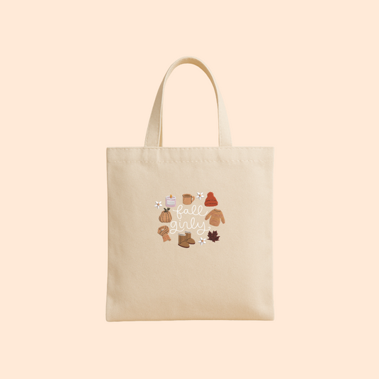 Tote bag brodé fall girly