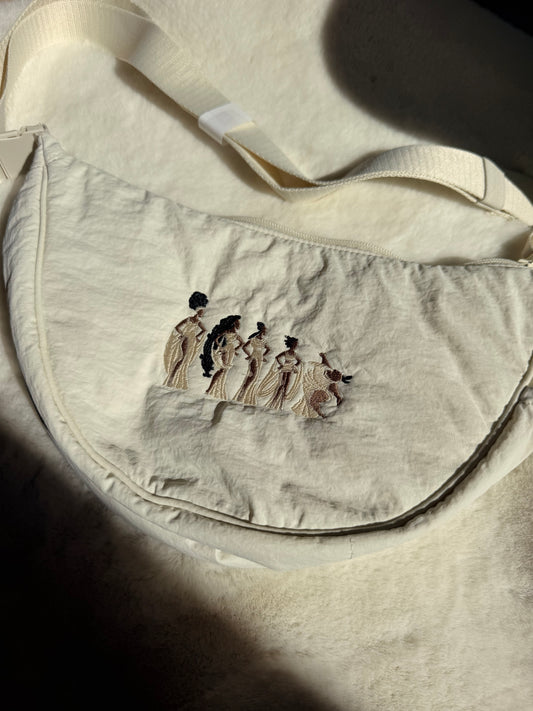 Sac banane brodé Hercule les muses