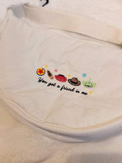 Sac banane brodé beige Toy Story