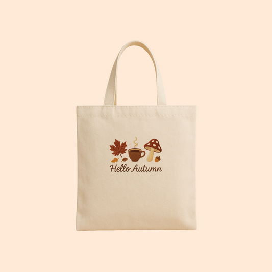 Tote bag brodé Hello Autumn