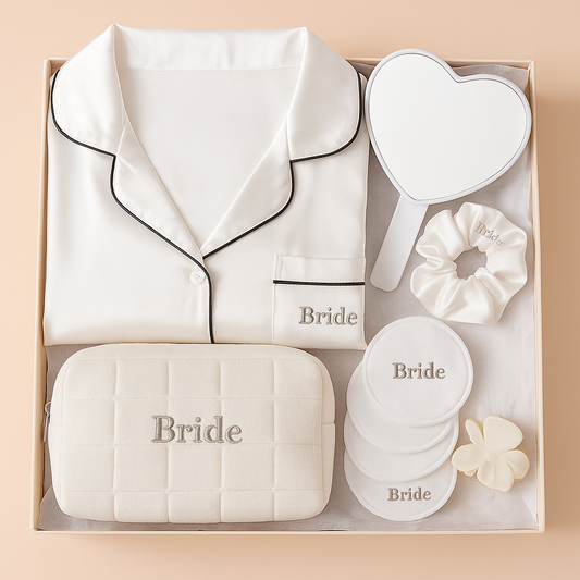 Coffret  Mariée Brodé – Cadeau personnalisé pour future bride
