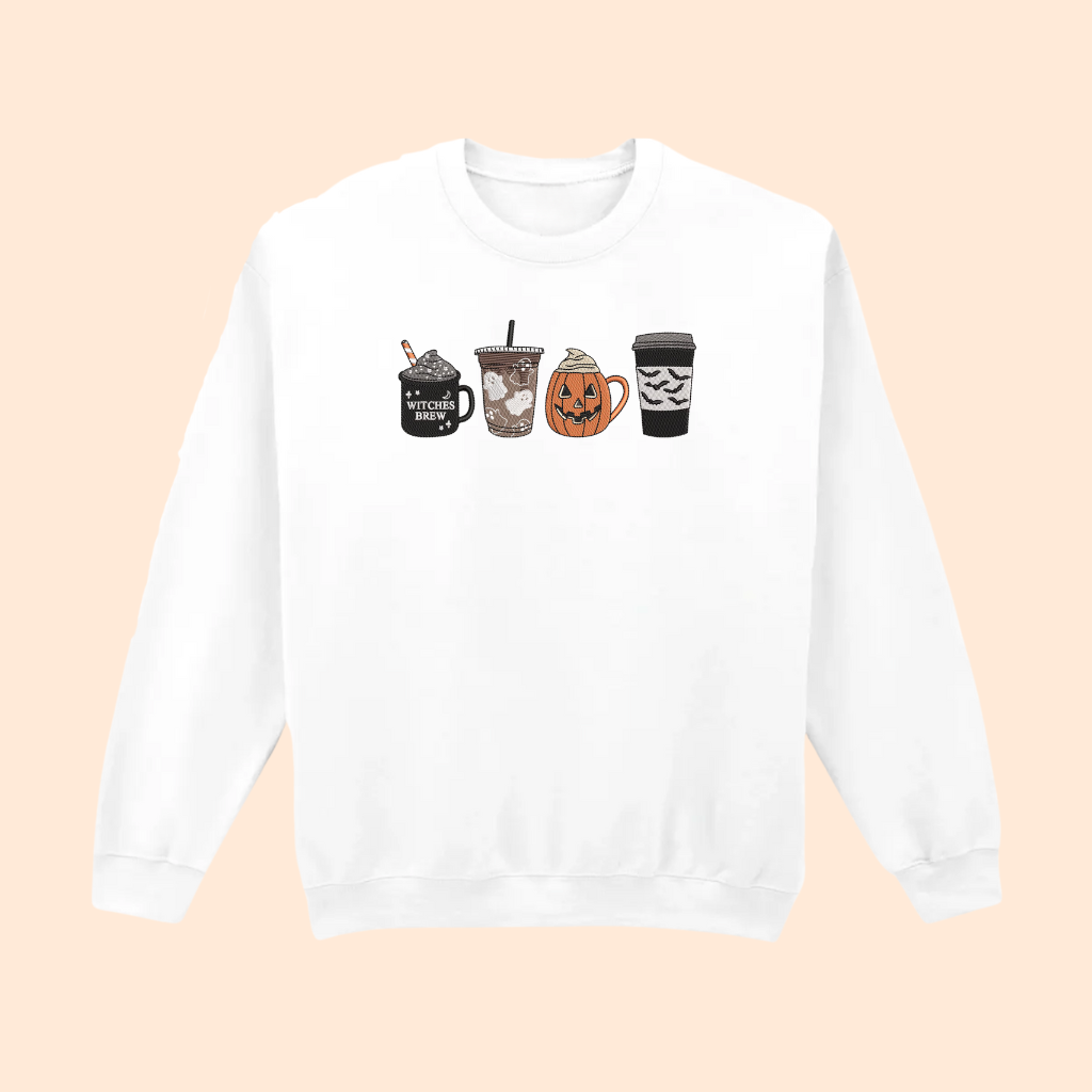 Sweatshirt brodé autumn drink