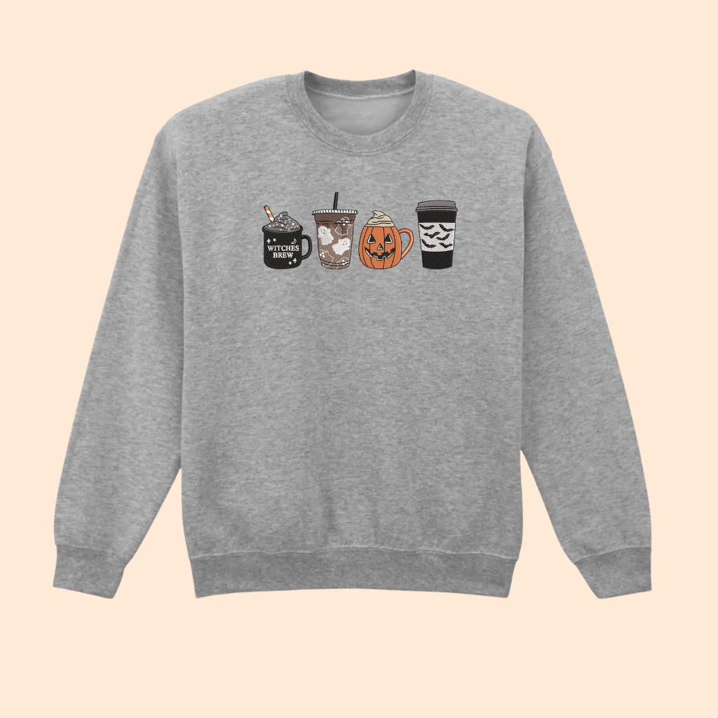 Sweatshirt brodé autumn drink