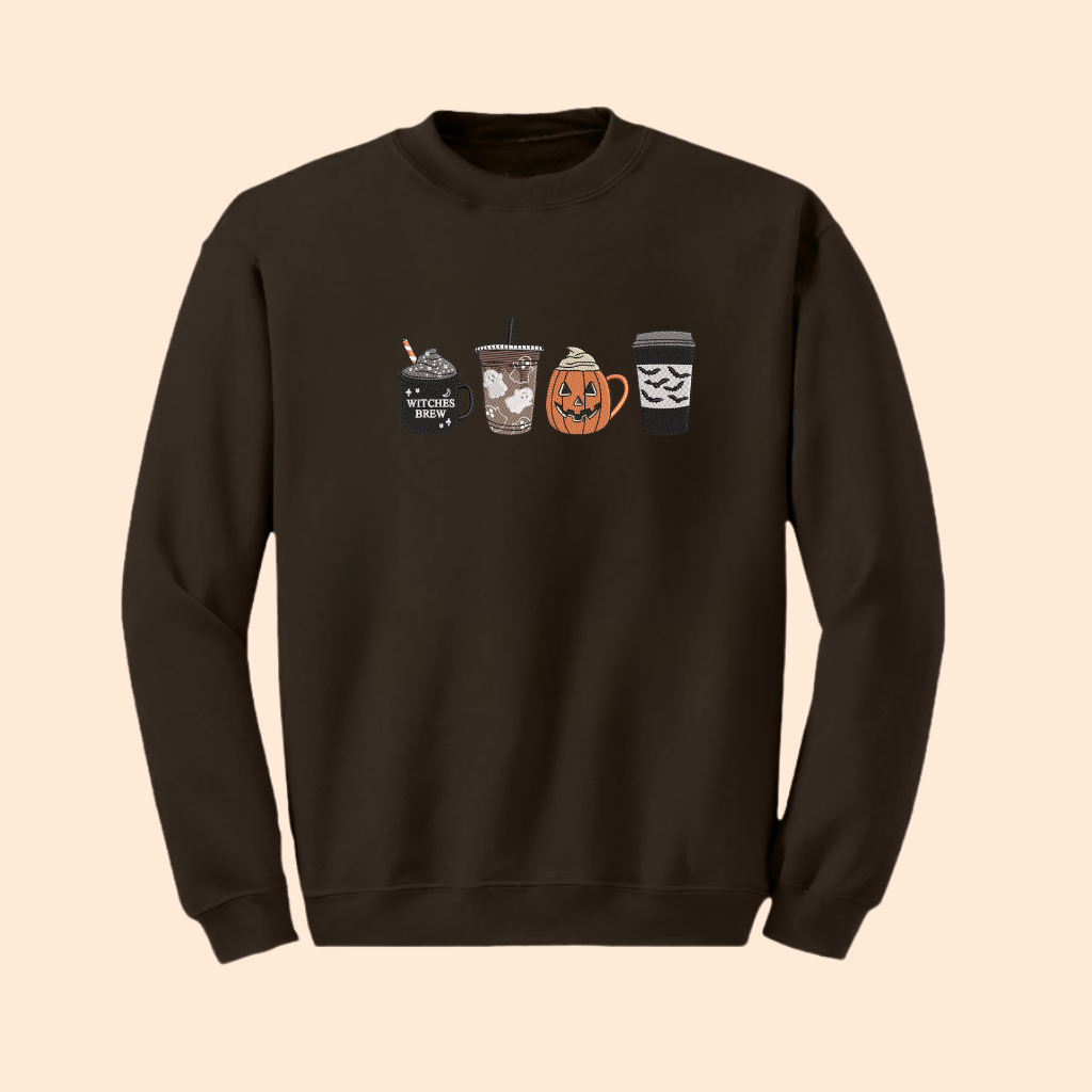 Sweatshirt brodé autumn drink