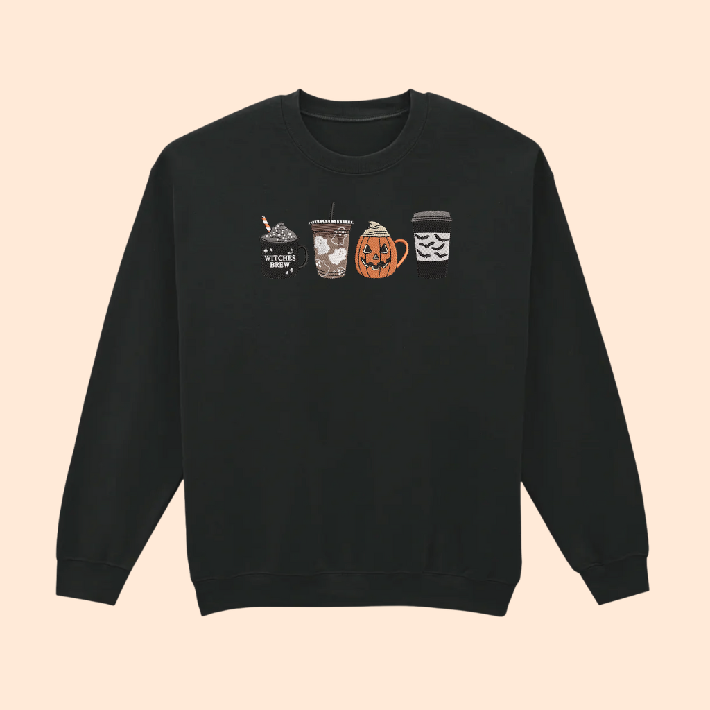 Sweatshirt brodé autumn drink