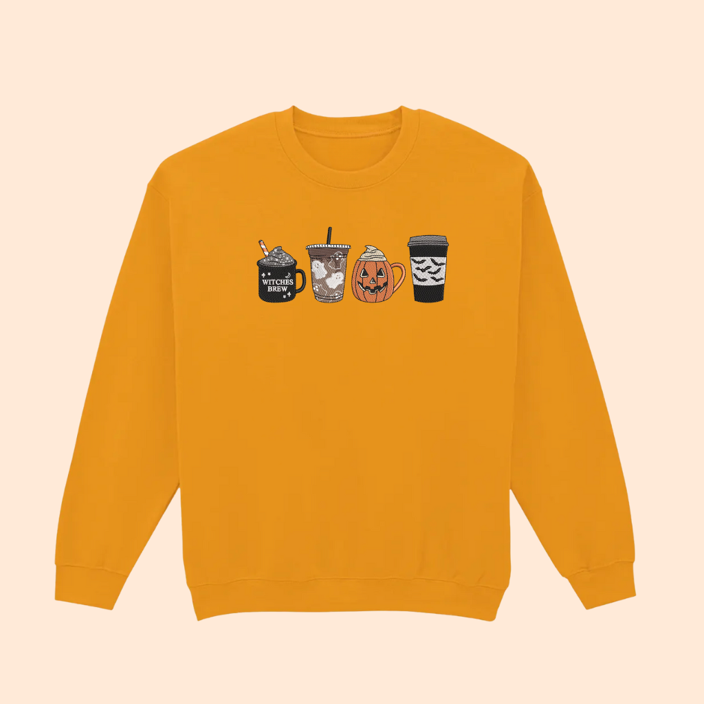 Sweatshirt brodé autumn drink