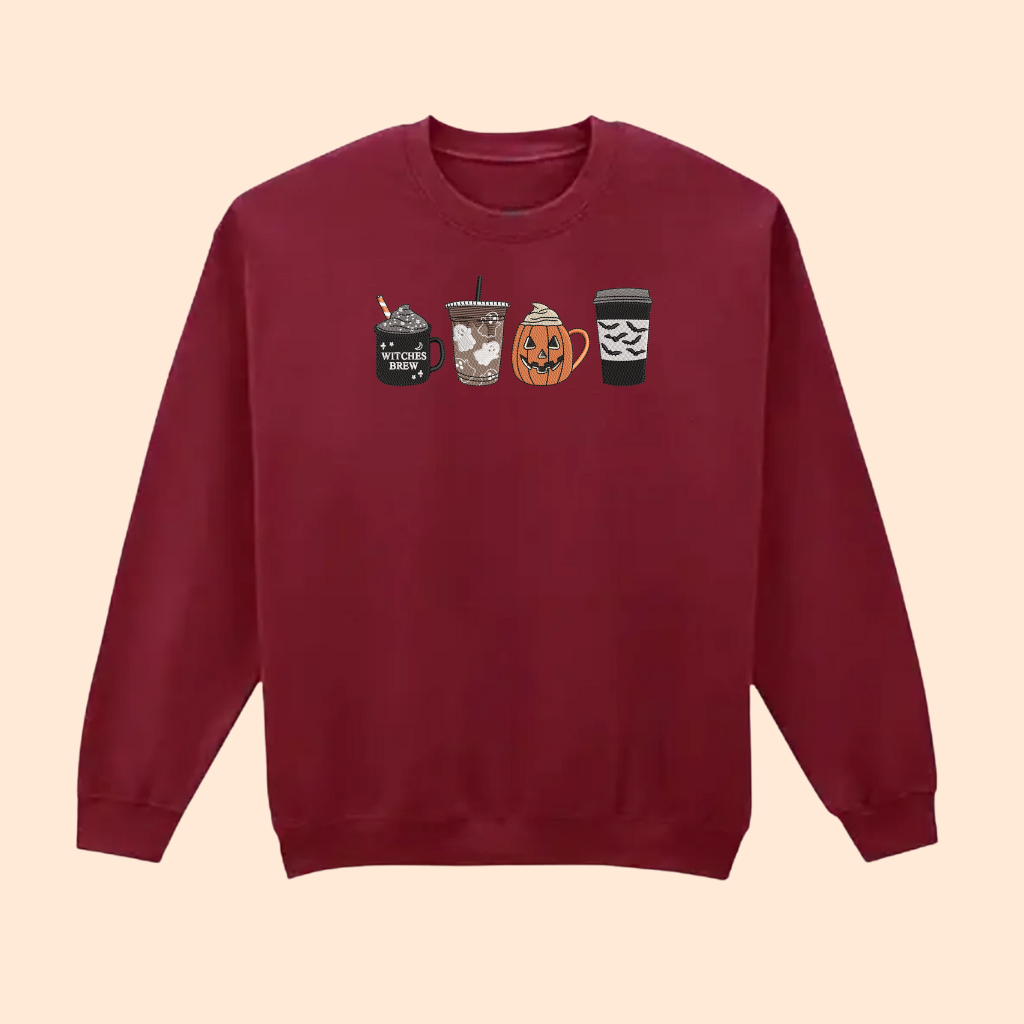 Sweatshirt brodé autumn drink