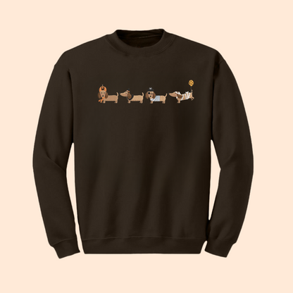 Sweatshirt brodé chiens d'halloween