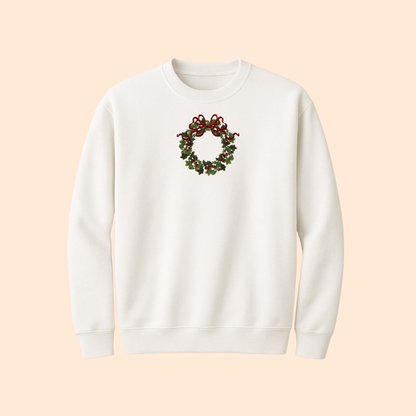 Sweatshirt brodé couronne de fêtes