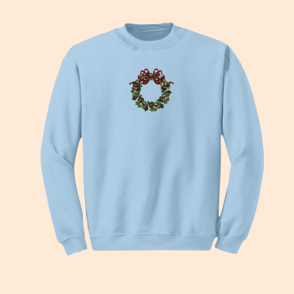 Sweatshirt brodé couronne de fêtes