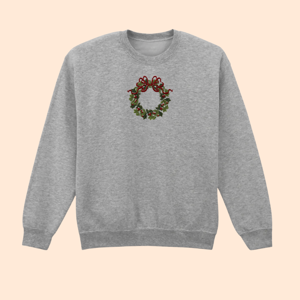 Sweatshirt brodé couronne de fêtes