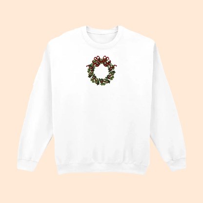 Sweatshirt brodé couronne de fêtes