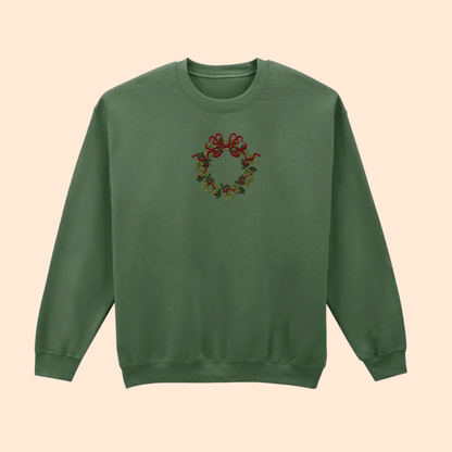 Sweatshirt brodé couronne de fêtes