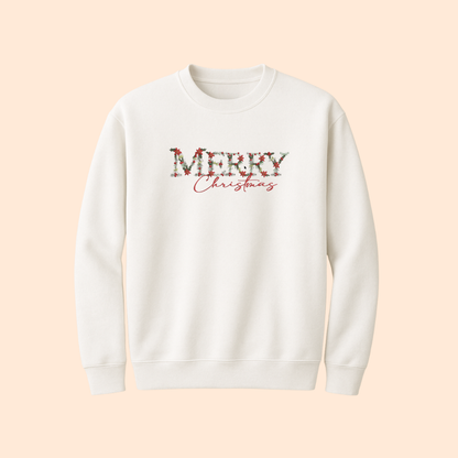 Sweatshirt brodé Merry Christmas