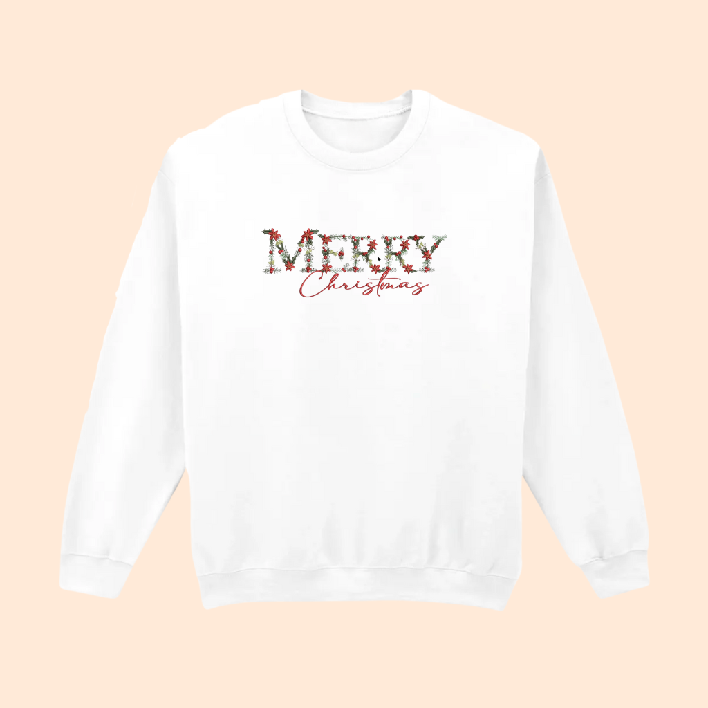 Sweatshirt brodé Merry Christmas