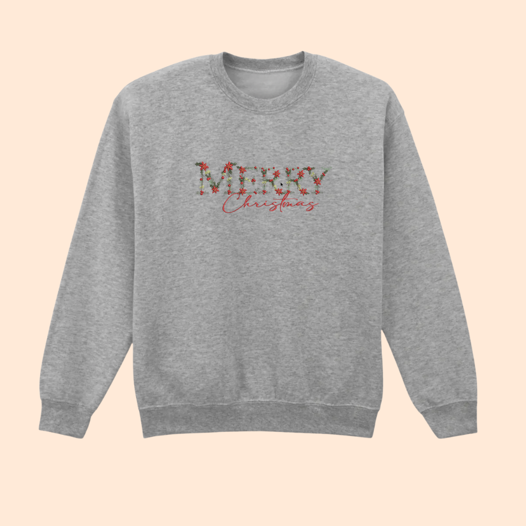 Sweatshirt brodé Merry Christmas