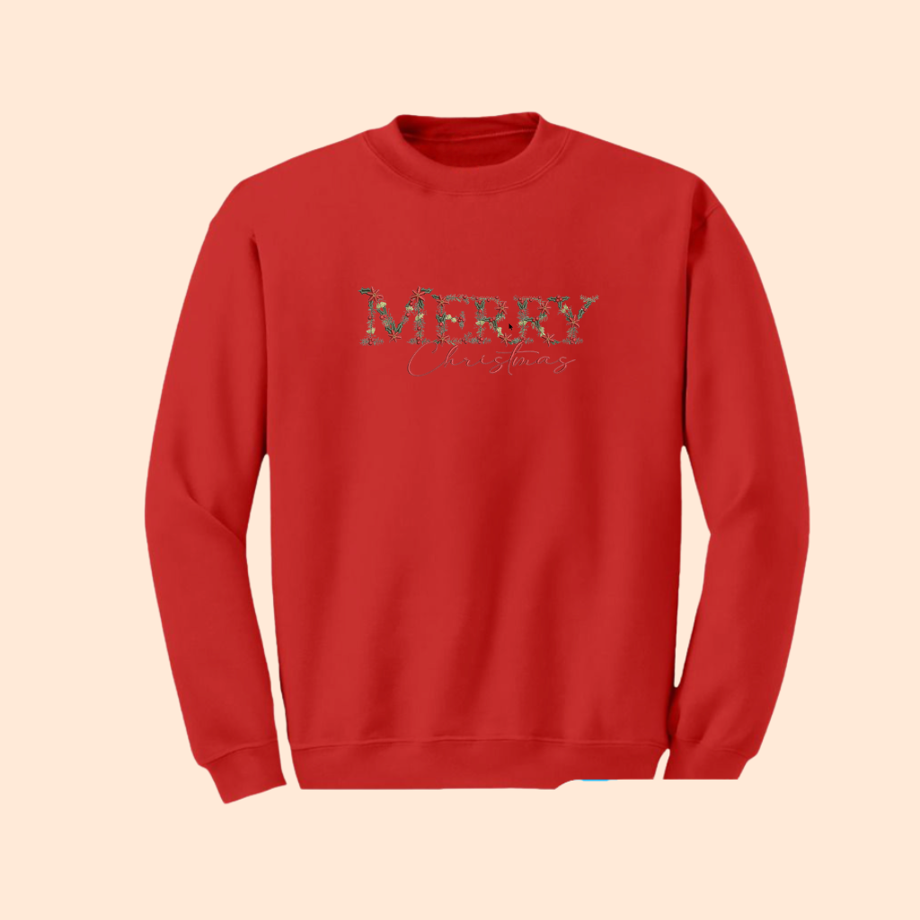 Sweatshirt brodé Merry Christmas