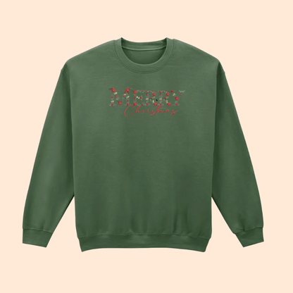 Sweatshirt brodé Merry Christmas