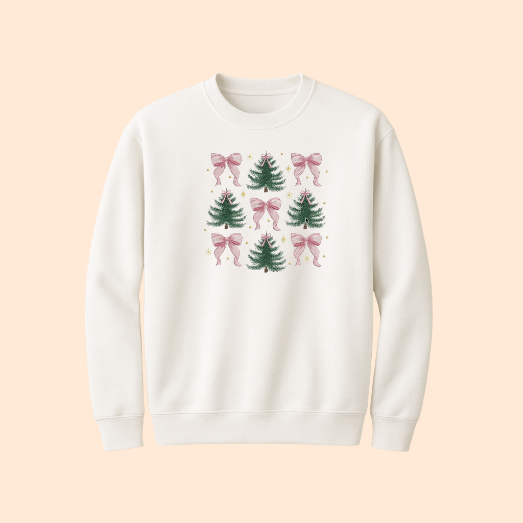 Sweatshirt brodé noeuds