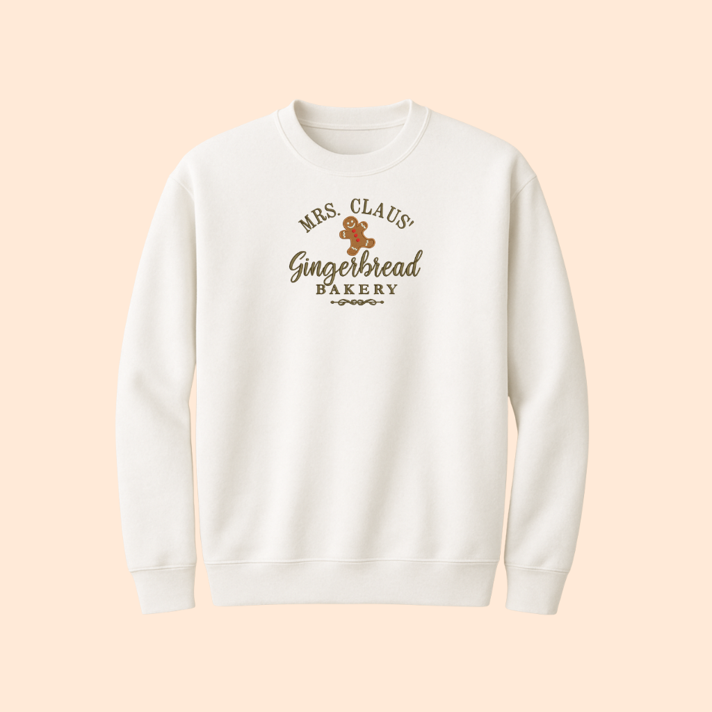Sweatshirt brodé pain d'épice