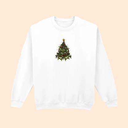 Sweatshirt brodé sapin traditionnel