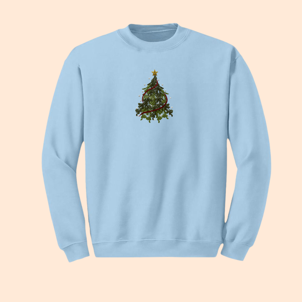 Sweatshirt brodé sapin traditionnel