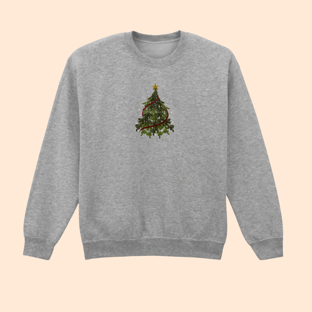 Sweatshirt brodé sapin traditionnel