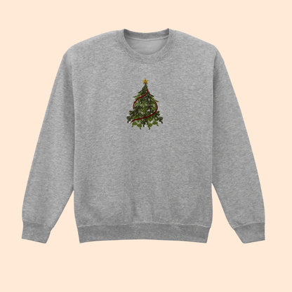Sweatshirt brodé sapin traditionnel