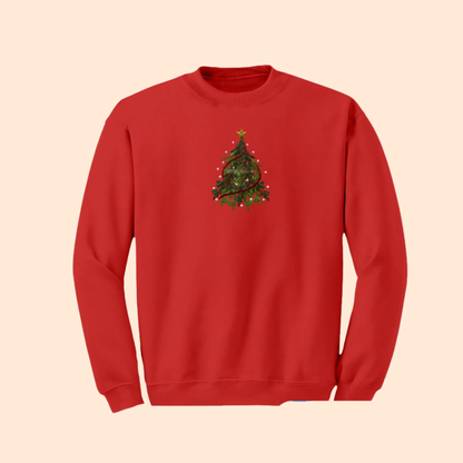 Sweatshirt brodé sapin traditionnel