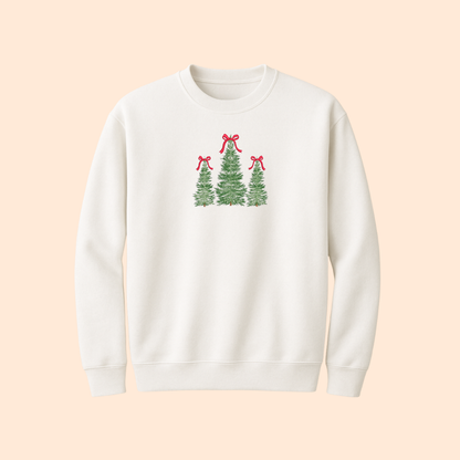 Sweatshirt brodé trio sapin