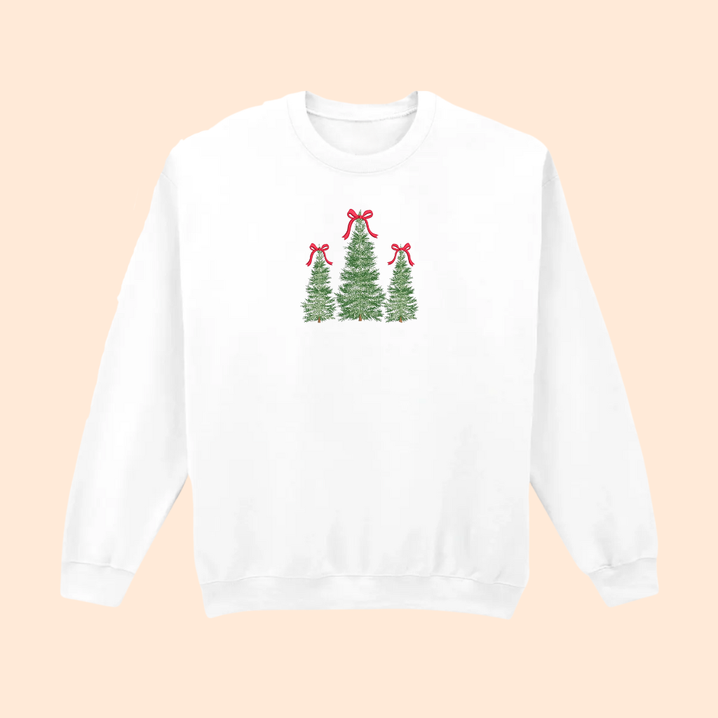 Sweatshirt brodé trio sapin